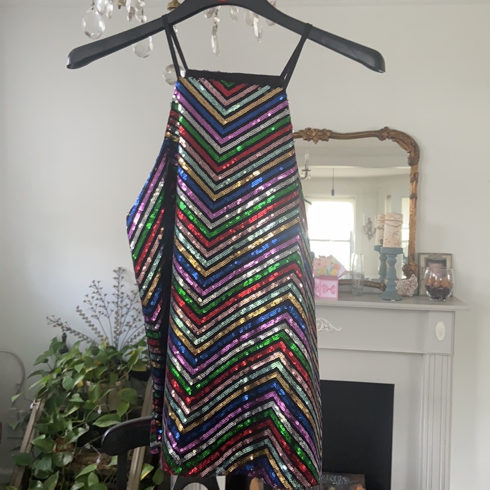Amanda Uprichard Sequin Top